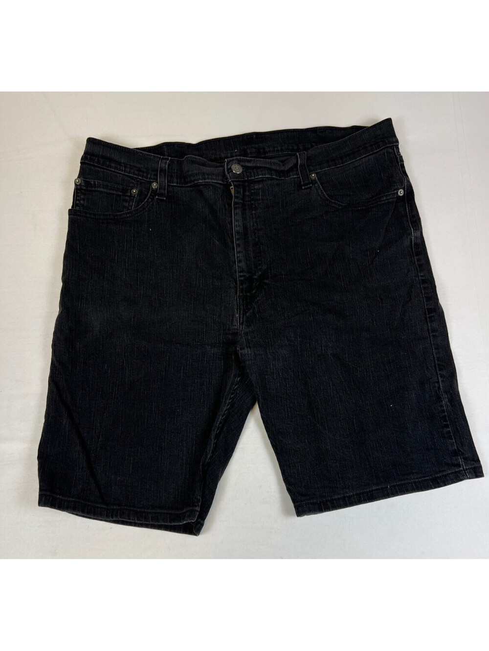 Levi's Mens 40 Black Denim Cut Off Shorts 505 Regular Fit Denim Shorts